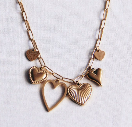 Bedelketting 'HARTEN' – goud
