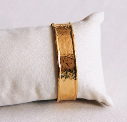 Bangle breed gedeukt - goud