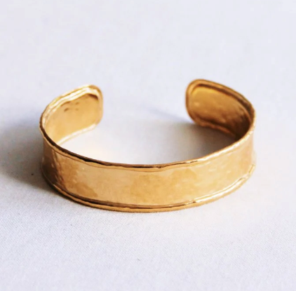 Bangle breed gedeukt - goud