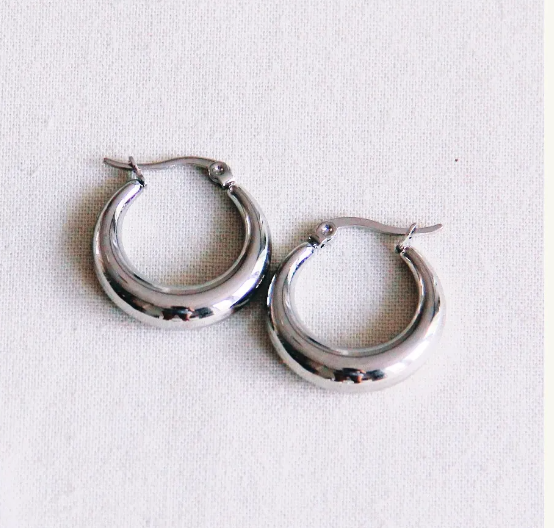 RVS creool 19mm "breed" - zilver